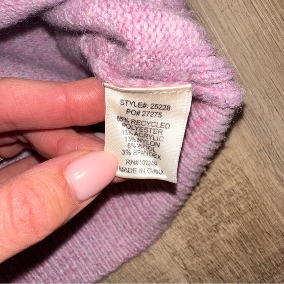 NWOT Skies Are Blue Purple and White Cozy Cardigan - Picture 7 of 8